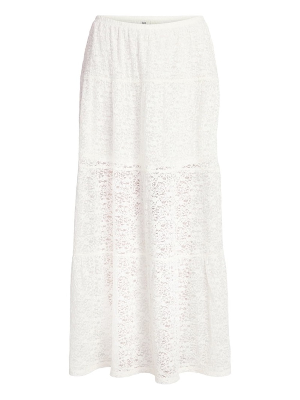Lace Tiered White Maxi Skirt - Elegant Summer Staple - Picture 4 of 4